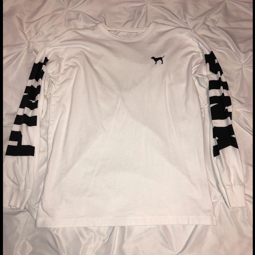 Victoria Secret Pink White open back long sleeve